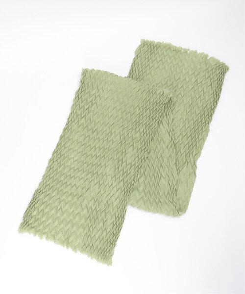 LBC（エルビーシー）の「ダイヤプリーツストール（ストール/ショール・レディース・ネイビー/グリーン/オフホワイト・FREE）」の5枚目の写真