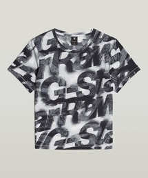 G-STAR | SPRAYED LETTERS TOP/スプレーグラフィックプリントロゴTシャツ(Tシャツ/カットソー)