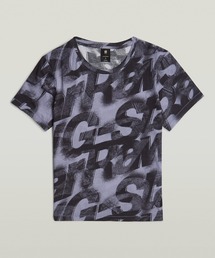 SPRAYED LETTERS TOP/スプレーグラフィックプリントロゴTシャツ
