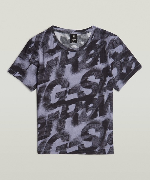 G-STAR(ジースター)の「SPRAYED LETTERS TOP/スプレーグラフィックプリントロゴTシャツ(Tシャツ/カットソー・レディース・ブルー系その他/ブラック系その他/ベージュ系その他/ピンク系その他・SMALL/X-SMALL/MEDIUM)」の4枚目の写真