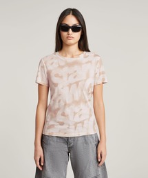 G-STAR（ジースター）の「SPRAYED LETTERS TOP スプレーグラフィックプリントロゴTシャツ（Tシャツ/カットソー）」