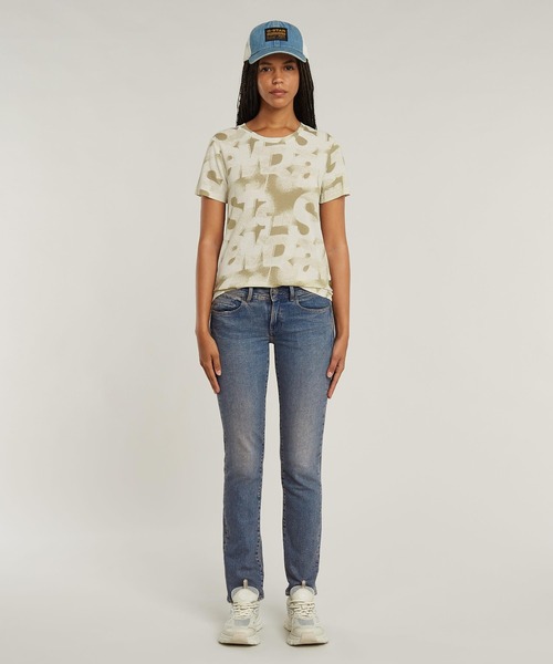 G-STAR(ジースター)の「SPRAYED LETTERS TOP/スプレーグラフィックプリントロゴTシャツ(Tシャツ/カットソー・レディース・ブルー系その他/ブラック系その他/ベージュ系その他/ピンク系その他・SMALL/X-SMALL/MEDIUM)」の14枚目の写真