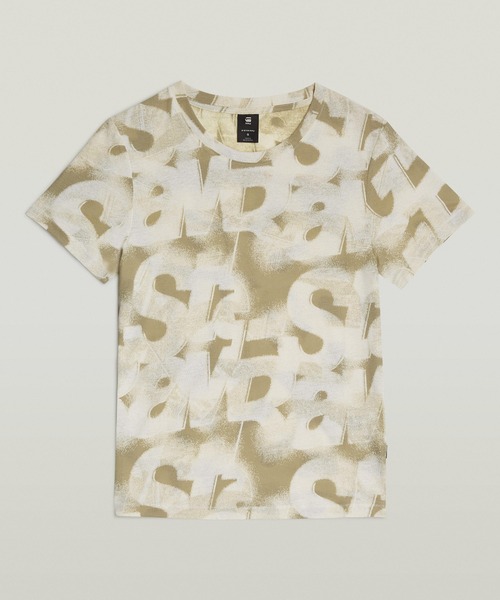 G-STAR(ジースター)の「SPRAYED LETTERS TOP/スプレーグラフィックプリントロゴTシャツ(Tシャツ/カットソー・レディース・ブルー系その他/ブラック系その他/ベージュ系その他/ピンク系その他・SMALL/X-SMALL/MEDIUM)」の12枚目の写真