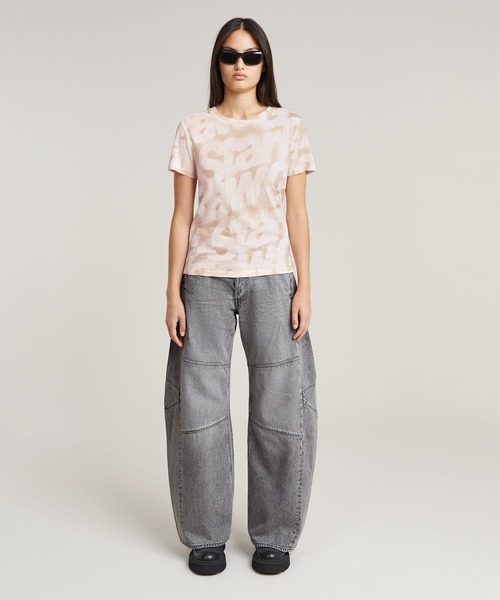 G-STAR(ジースター)の「SPRAYED LETTERS TOP/スプレーグラフィックプリントロゴTシャツ(Tシャツ/カットソー・レディース・ブルー系その他/ブラック系その他/ベージュ系その他/ピンク系その他・SMALL/X-SMALL/MEDIUM)」の7枚目の写真