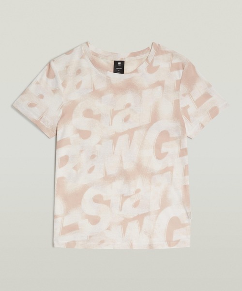 G-STAR(ジースター)の「SPRAYED LETTERS TOP/スプレーグラフィックプリントロゴTシャツ(Tシャツ/カットソー・レディース・ブルー系その他/ブラック系その他/ベージュ系その他/ピンク系その他・SMALL/X-SMALL/MEDIUM)」の10枚目の写真