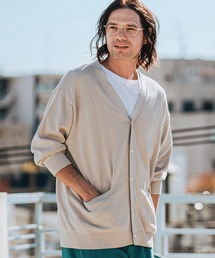 CAMBIO(�J���r�I)��mcg3584-High Gauge Cotton Knit 3-4 Sleeve Cardigan �R�b�g���j�b�g�J�[�f�B�K��(�J�[�f�B�K��/�{����)