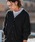 CAMBIOiJrIj́umcg3584-High Gauge Cotton Knit 3-4 Sleeve Cardigan RbgjbgJ[fBKiJ[fBK/{jvbubN
