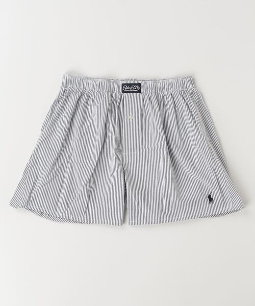 POLO RALPH LAUREN（ポロ ラルフ ローレン）の「【POLO RALPH LAUREN】シーサッカー ウーブントランクス（トランクス・メンズ・ネイビー/サックスブルー・LARGE/MEDIUM）」の2枚目の写真