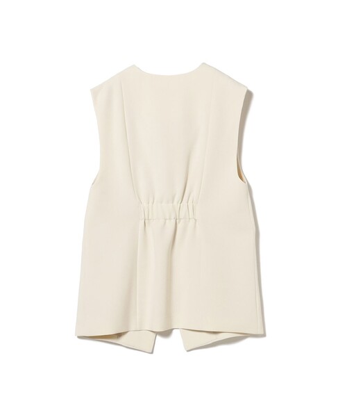 Ray BEAMS（レイビームス）の「ノーカラー バック ギャザー ジレ（ベスト・レディース・ホワイト系その他6/ブラック・0/1）」の8枚目の写真