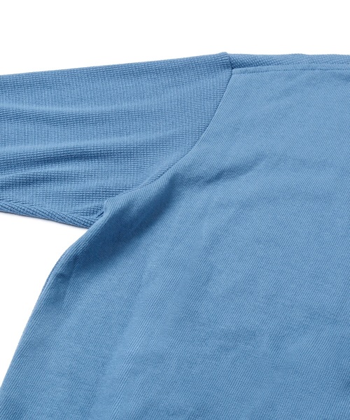 Sandinista(サンディニスタ)の「2 Tone Cotton Knit Top / 2トーンコットンニットトップ(ニット/セーター・メンズ・ホワイト系その他/ブルー系その他/チャコール・LARGE/MEDIUM/SMALL)」の5枚目の写真