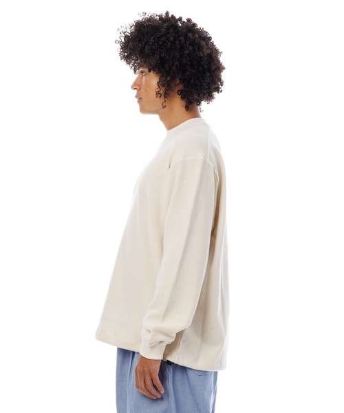 Sandinista(サンディニスタ)の「2 Tone Cotton Knit Top / 2トーンコットンニットトップ(ニット/セーター・メンズ・ホワイト系その他/ブルー系その他/チャコール・LARGE/MEDIUM/SMALL)」の10枚目の写真