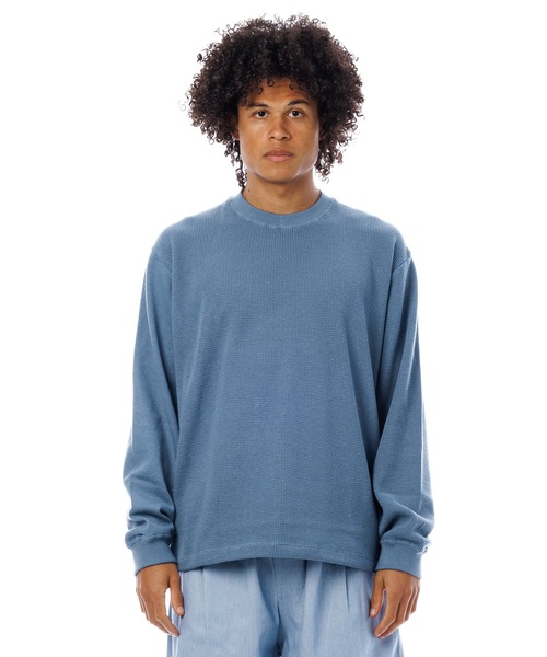 Sandinista(サンディニスタ)の「2 Tone Cotton Knit Top / 2トーンコットンニットトップ(ニット/セーター・メンズ・ホワイト系その他/ブルー系その他/チャコール・LARGE/MEDIUM/SMALL)」の15枚目の写真