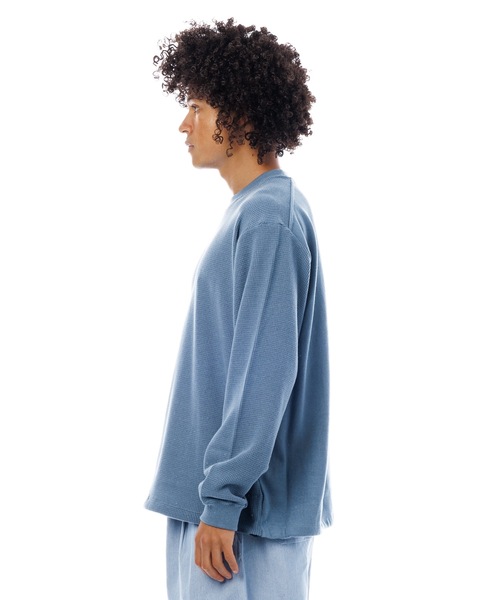 Sandinista(サンディニスタ)の「2 Tone Cotton Knit Top / 2トーンコットンニットトップ(ニット/セーター・メンズ・ホワイト系その他/ブルー系その他/チャコール・LARGE/MEDIUM/SMALL)」の16枚目の写真