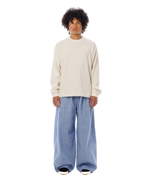 Sandinista(サンディニスタ)の「2 Tone Cotton Knit Top / 2トーンコットンニットトップ(ニット/セーター・メンズ・ホワイト系その他/ブルー系その他/チャコール・LARGE/MEDIUM/SMALL)」の18枚目の写真