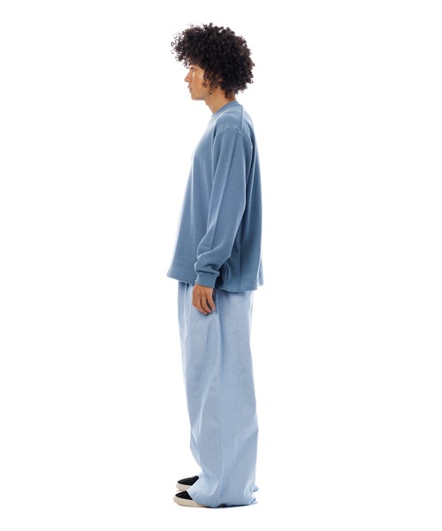 Sandinista(サンディニスタ)の「2 Tone Cotton Knit Top / 2トーンコットンニットトップ(ニット/セーター・メンズ・ホワイト系その他/ブルー系その他/チャコール・LARGE/MEDIUM/SMALL)」の21枚目の写真