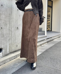 mystic | ベルト付きフェイクスウェードスカート(スカート)