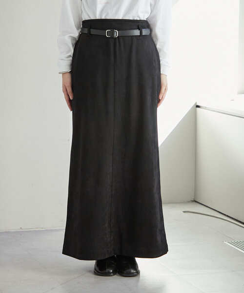 mystic（ミスティック）の「ベルト付きフェイクスウェードスカート（スカート・レディース・ブラック/ブラウン・FREE）」の7枚目の写真