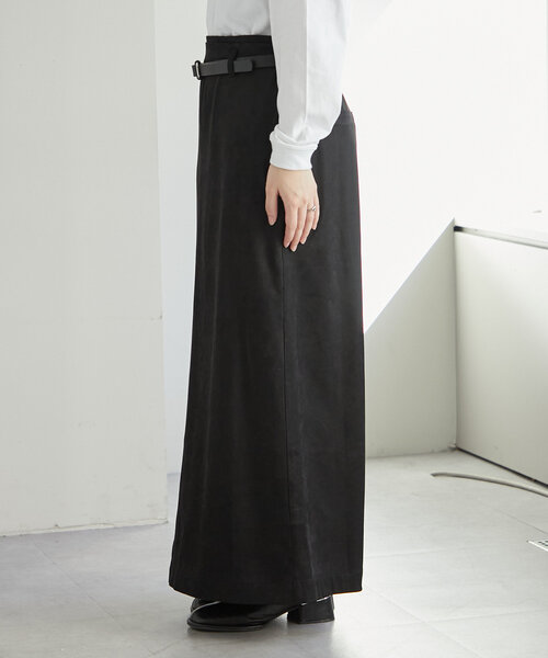 mystic（ミスティック）の「ベルト付きフェイクスウェードスカート（スカート・レディース・ブラック/ブラウン・FREE）」の8枚目の写真