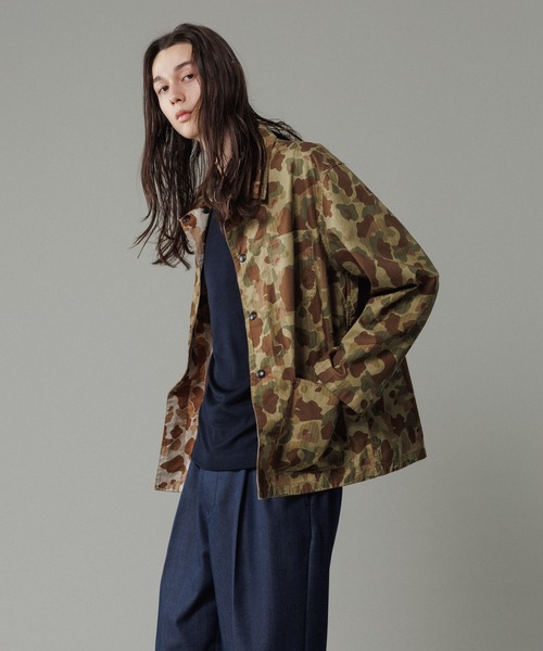 キャピタル★タイガーカモ×レオパードリバーシブル カバーオールワークジャケット キャピタル☆タイガーカモ×レオパードリバーシブル カバーオール