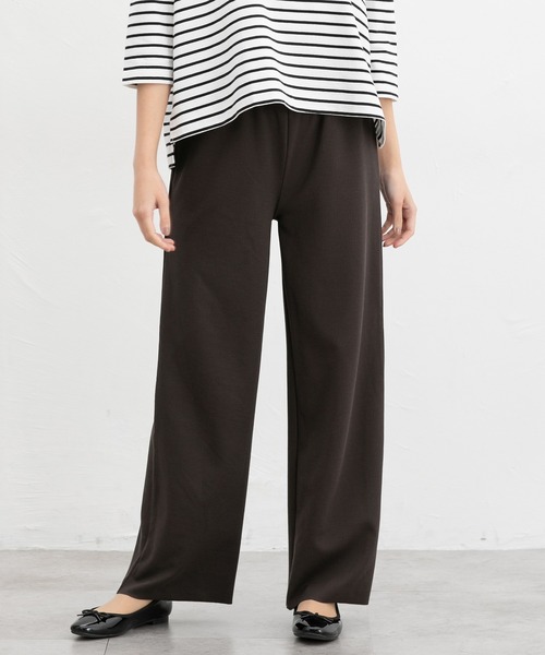 Honeys(ハニーズ)の「【セルフカット】セルフカットワイドパンツ(その他パンツ・レディース・ネイビー/グレイッシュベージュ/グリーン/スミクロ/ブラック/ブラウン・LL/L/M/S/3L)」の2枚目の写真