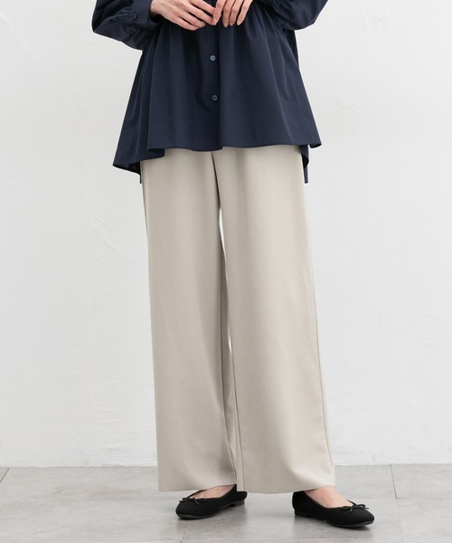 Honeys(ハニーズ)の「【セルフカット】セルフカットワイドパンツ(その他パンツ・レディース・ネイビー/グレイッシュベージュ/グリーン/スミクロ/ブラック/ブラウン・LL/L/M/S/3L)」の4枚目の写真