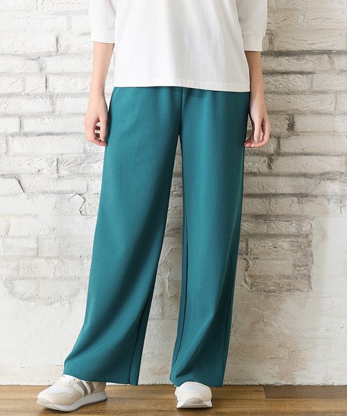 Honeys(ハニーズ)の「【セルフカット】セルフカットワイドパンツ(その他パンツ・レディース・ネイビー/グレイッシュベージュ/グリーン/スミクロ/ブラック/ブラウン・LL/L/M/S/3L)」の5枚目の写真