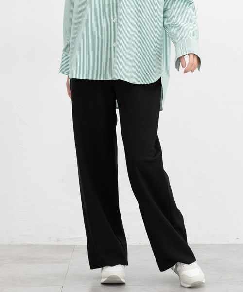 Honeys(ハニーズ)の「【セルフカット】セルフカットワイドパンツ(その他パンツ・レディース・ネイビー/グレイッシュベージュ/グリーン/スミクロ/ブラック/ブラウン・LL/L/M/S/3L)」の1枚目の写真