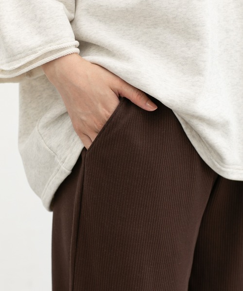 Honeys(ハニーズ)の「【セルフカット】セルフカットワイドパンツ(その他パンツ・レディース・ネイビー/グレイッシュベージュ/グリーン/スミクロ/ブラック/ブラウン・LL/L/M/S/3L)」の14枚目の写真