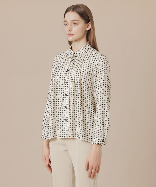 MACKINTOSH LONDON（マッキントッシュ ロンドン）の「ハミングバスケットプリントブラウス（シャツ/ブラウス・レディース・ホワイト系その他/ライトブルー・38/40）」の6枚目の写真