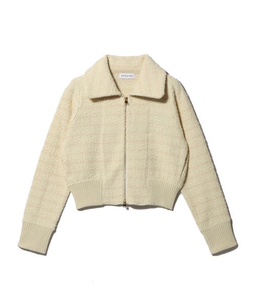ツイードニットブルゾン ESTNATION / ツイード ニット ブルゾン｜ESTNATION ONLINE STORE