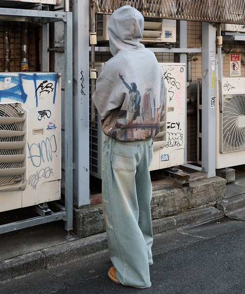 Perushu（ペルーシュ）の「vintage like mud damage denim　ビンテージライク泥加工ダメージデニム（デニムパンツ・メンズ・インディゴブルー/ライトブルー/ブラック・SMALL/MEDIUM/LARGE）」の18枚目の写真