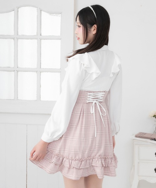 セール】ラッフルフリルクラシカルボウタイワンピース（ワンピース