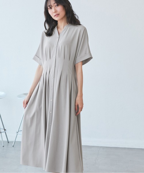 ROPE' PICNIC（ロペピクニック）の「【3サイズ展開】シャツコンシャス半袖ワンピース（シャツワンピース・レディース・ライトグレー/ベージュ/ネイビー・36/38/40）」の11枚目の写真