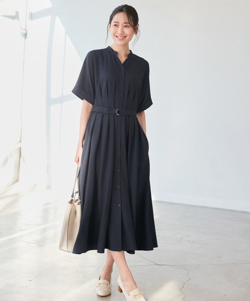 ROPE' PICNIC（ロペピクニック）の「【3サイズ展開】シャツコンシャス半袖ワンピース（シャツワンピース・レディース・ライトグレー/ベージュ/ネイビー・36/38/40）」の20枚目の写真