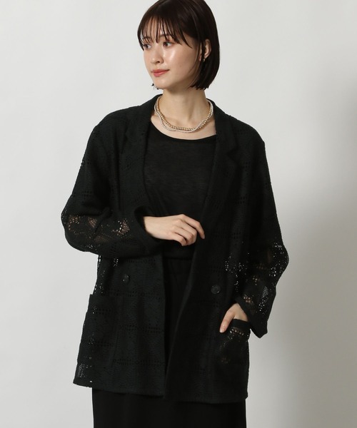 LAKOLE（ラコレ）の「レースジャケット / 321621（テーラードジャケット・レディース・アイボリー/ブラック・FREE）」の18枚目の写真