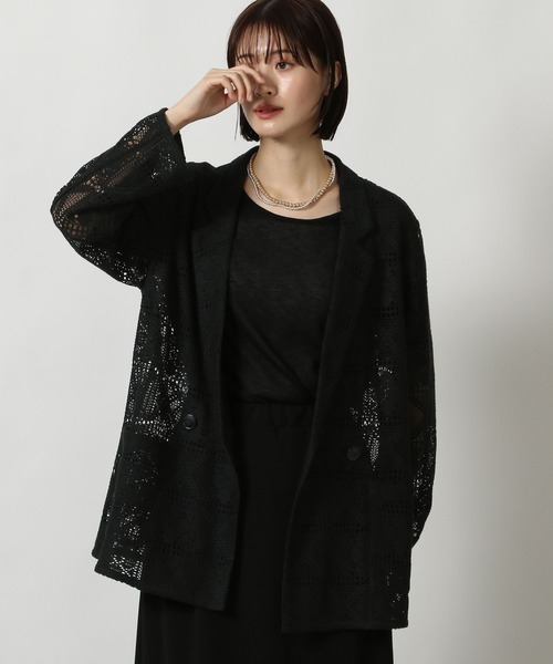 LAKOLE（ラコレ）の「レースジャケット / 321621（テーラードジャケット・レディース・アイボリー/ブラック・FREE）」の19枚目の写真