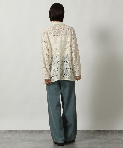 LAKOLE（ラコレ）の「レースジャケット / 321621（テーラードジャケット・レディース・アイボリー/ブラック・FREE）」の6枚目の写真