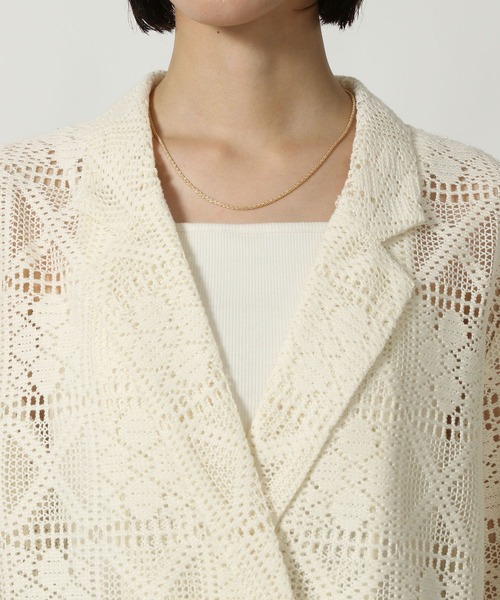 LAKOLE（ラコレ）の「レースジャケット / 321621（テーラードジャケット・レディース・アイボリー/ブラック・FREE）」の11枚目の写真