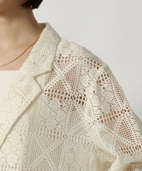 LAKOLE（ラコレ）の「レースジャケット / 321621（テーラードジャケット・レディース・アイボリー/ブラック・FREE）」の13枚目の写真