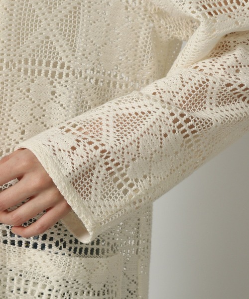 LAKOLE（ラコレ）の「レースジャケット / 321621（テーラードジャケット・レディース・アイボリー/ブラック・FREE）」の14枚目の写真