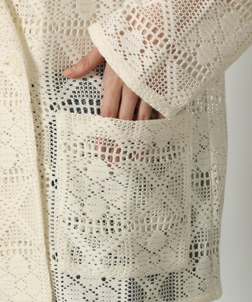 LAKOLE（ラコレ）の「レースジャケット / 321621（テーラードジャケット・レディース・アイボリー/ブラック・FREE）」の16枚目の写真