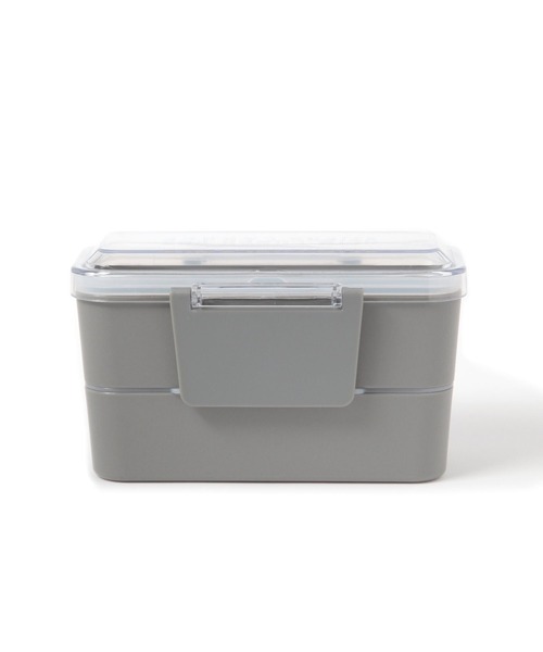 LAKOLE（ラコレ）の「ランチボックス[二段型] / 284125（お弁当箱・レディース・グレー/ホワイト・FREE）」の4枚目の写真