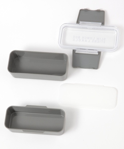 LAKOLE（ラコレ）の「ランチボックス[二段型] / 284125（お弁当箱・レディース・グレー/ホワイト・FREE）」の11枚目の写真