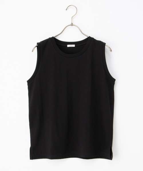 Honeys（ハニーズ）の「【ハニさら・接触冷感・ＵＶカット】きれいめタンクトップ（タンクトップ・レディース・オフホワイト/グレイッシュブルー/グレイッシュベージュ/ブラック/オレンジ/ネイビー/モカ/ブラウン/ダークグリーン・L/LL/M/S）」の20枚目の写真