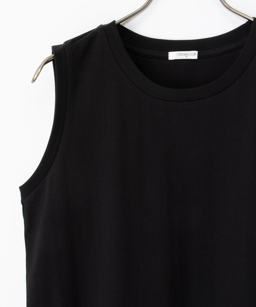 Honeys（ハニーズ）の「【ハニさら・接触冷感・ＵＶカット】きれいめタンクトップ（タンクトップ・レディース・オフホワイト/グレイッシュブルー/グレイッシュベージュ/ブラック/オレンジ/ネイビー/モカ/ブラウン/ダークグリーン・L/LL/M/S）」の21枚目の写真