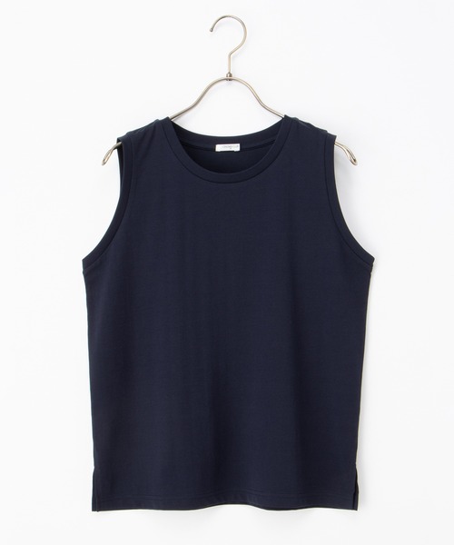 Honeys（ハニーズ）の「【ハニさら・接触冷感・ＵＶカット】きれいめタンクトップ（タンクトップ・レディース・オフホワイト/グレイッシュブルー/グレイッシュベージュ/ブラック/オレンジ/ネイビー/モカ/ブラウン/ダークグリーン・L/LL/M/S）」の22枚目の写真