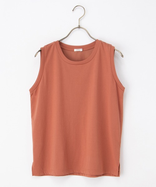 セール】【ハニさら・接触冷感・UVカット】きれいめタンクトップ