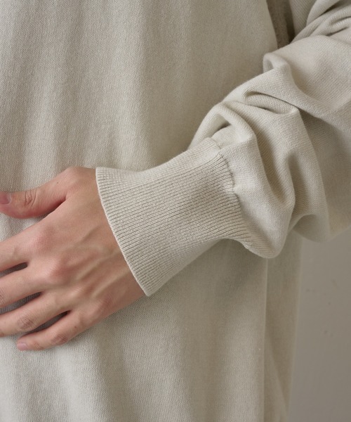 paradigm（パラダイム）の「コットンニット襟付ビッグカーデ（カーディガン/ボレロ・メンズ・アイボリー/ブラック/グレー・MEDIUM/LARGE/X-LARGE）」の8枚目の写真