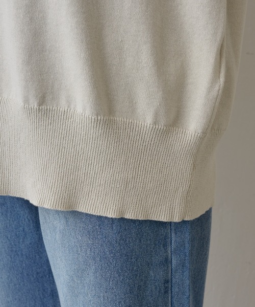 paradigm（パラダイム）の「コットンニット襟付ビッグカーデ（カーディガン/ボレロ・メンズ・アイボリー/ブラック/グレー・MEDIUM/LARGE/X-LARGE）」の9枚目の写真