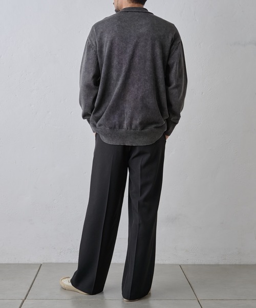 paradigm（パラダイム）の「コットンニット襟付ビッグカーデ（カーディガン/ボレロ・メンズ・アイボリー/ブラック/グレー・MEDIUM/LARGE/X-LARGE）」の11枚目の写真